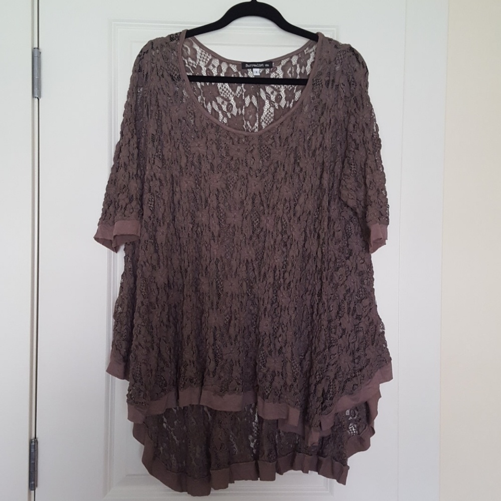 Taupe lacy tunic